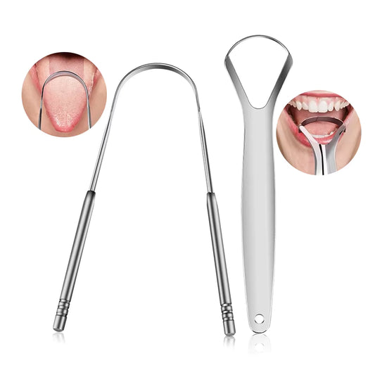 Asport™ Stainless Steel Tongue Scraper Set (3-Pack)