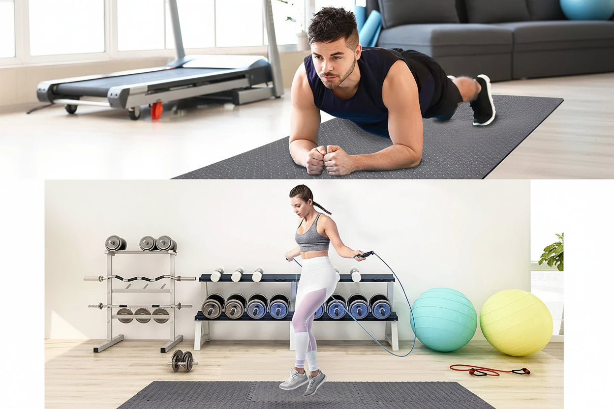 Asport™ Interlocking Gym Floor Mat Tiles