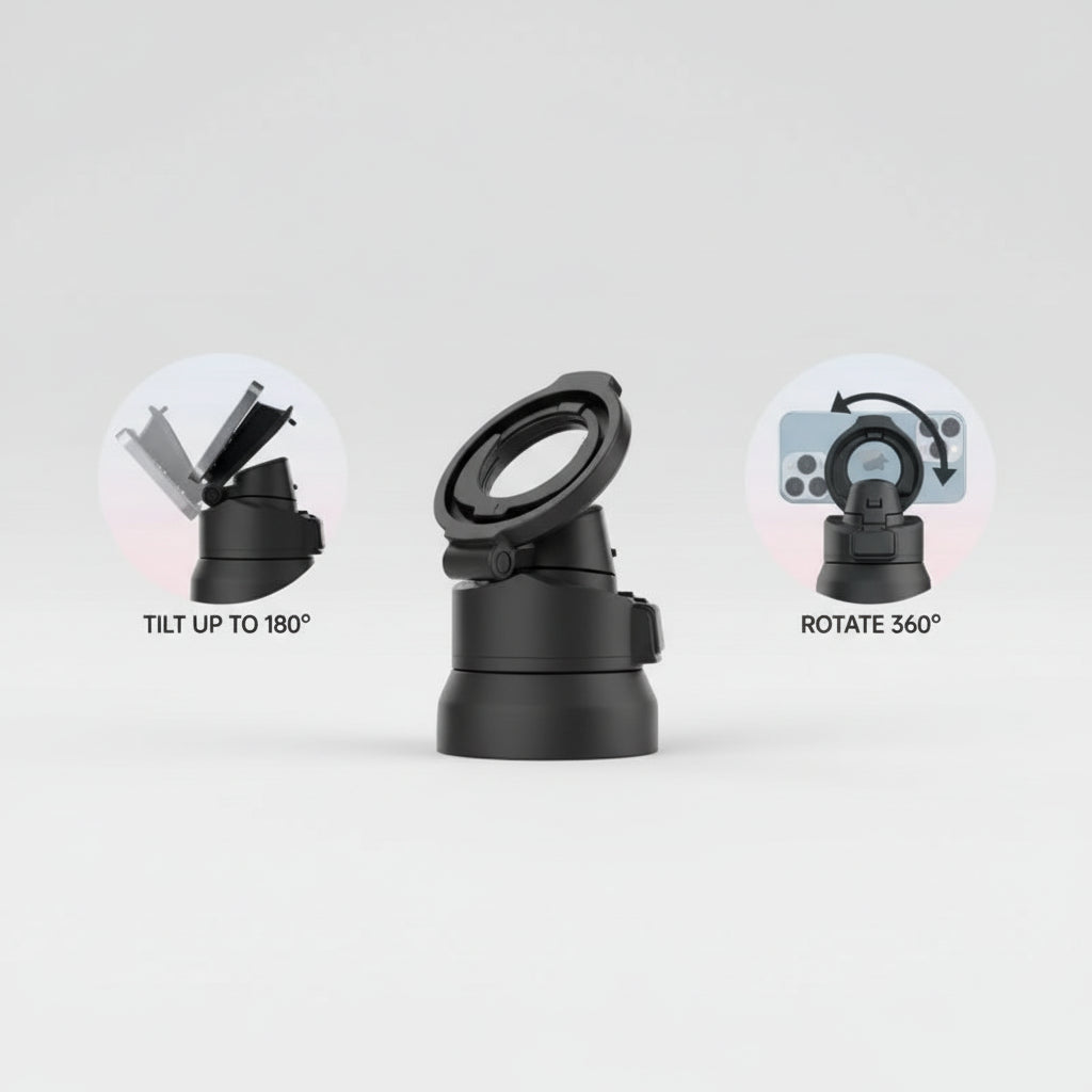 Asport™ Magnetic Phone-Holder Insulated Bottle (710ml)