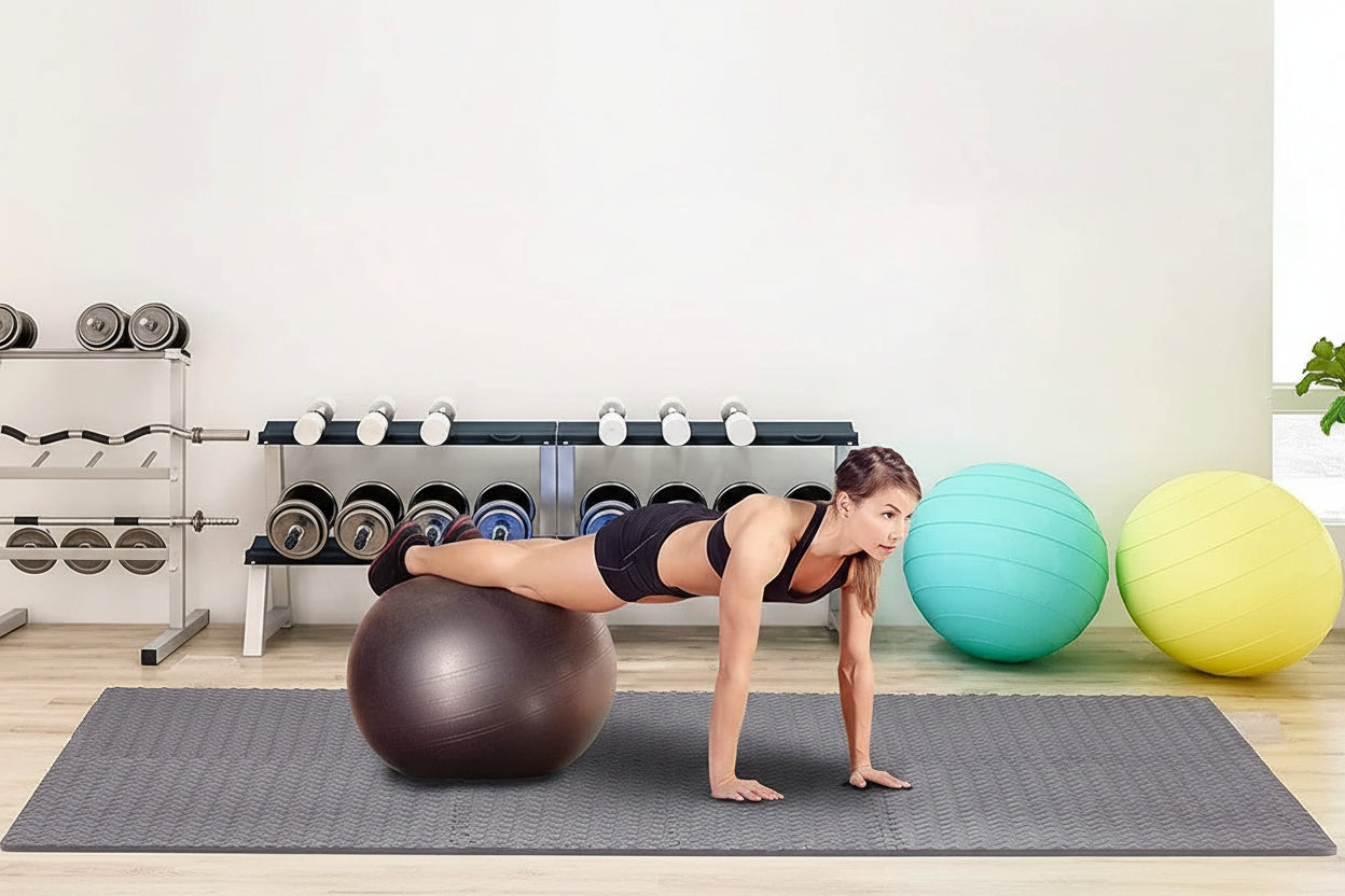 Asport™ Interlocking Gym Floor Mat Tiles