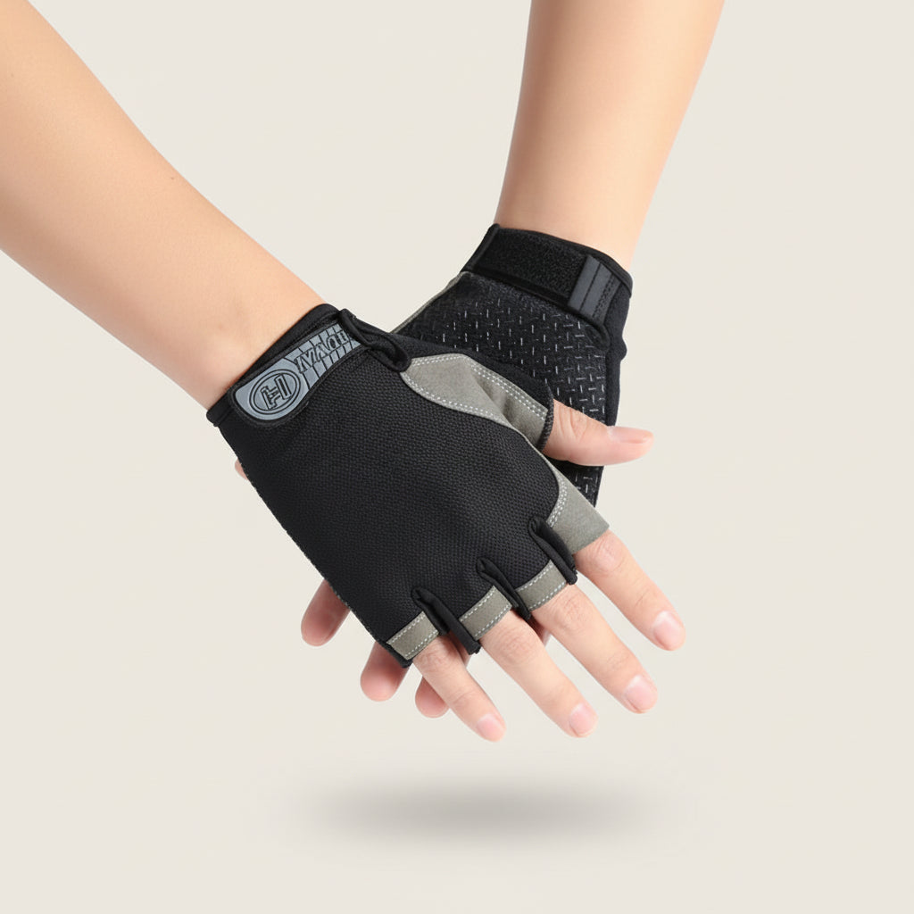 Asport™ Breathable Anti-Slip Fingerless Training Gloves